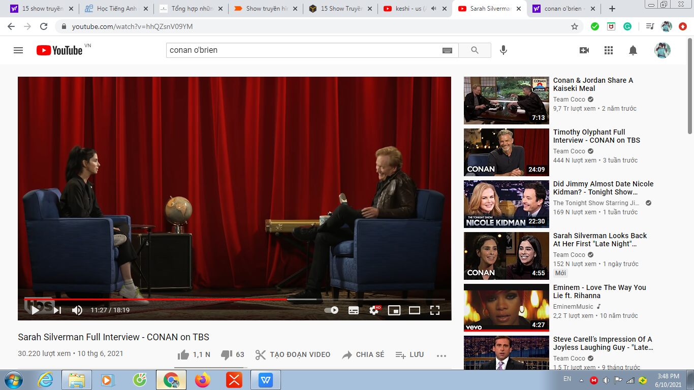 Xem Conan O’Brien để luyện tiếng Anh
