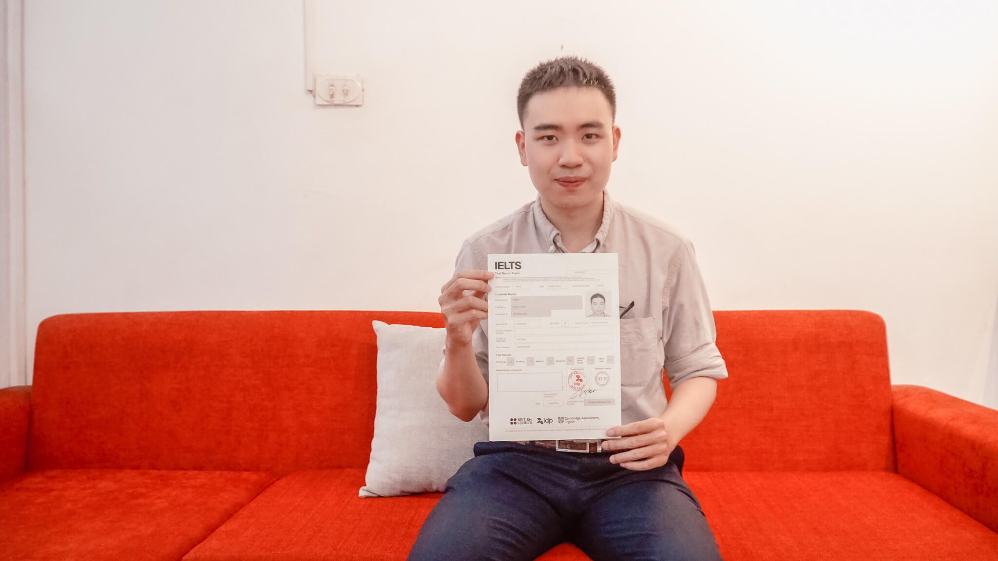 hoc vien pham ngoc long dat diem so ngoai mong doi 7.0 IELTS