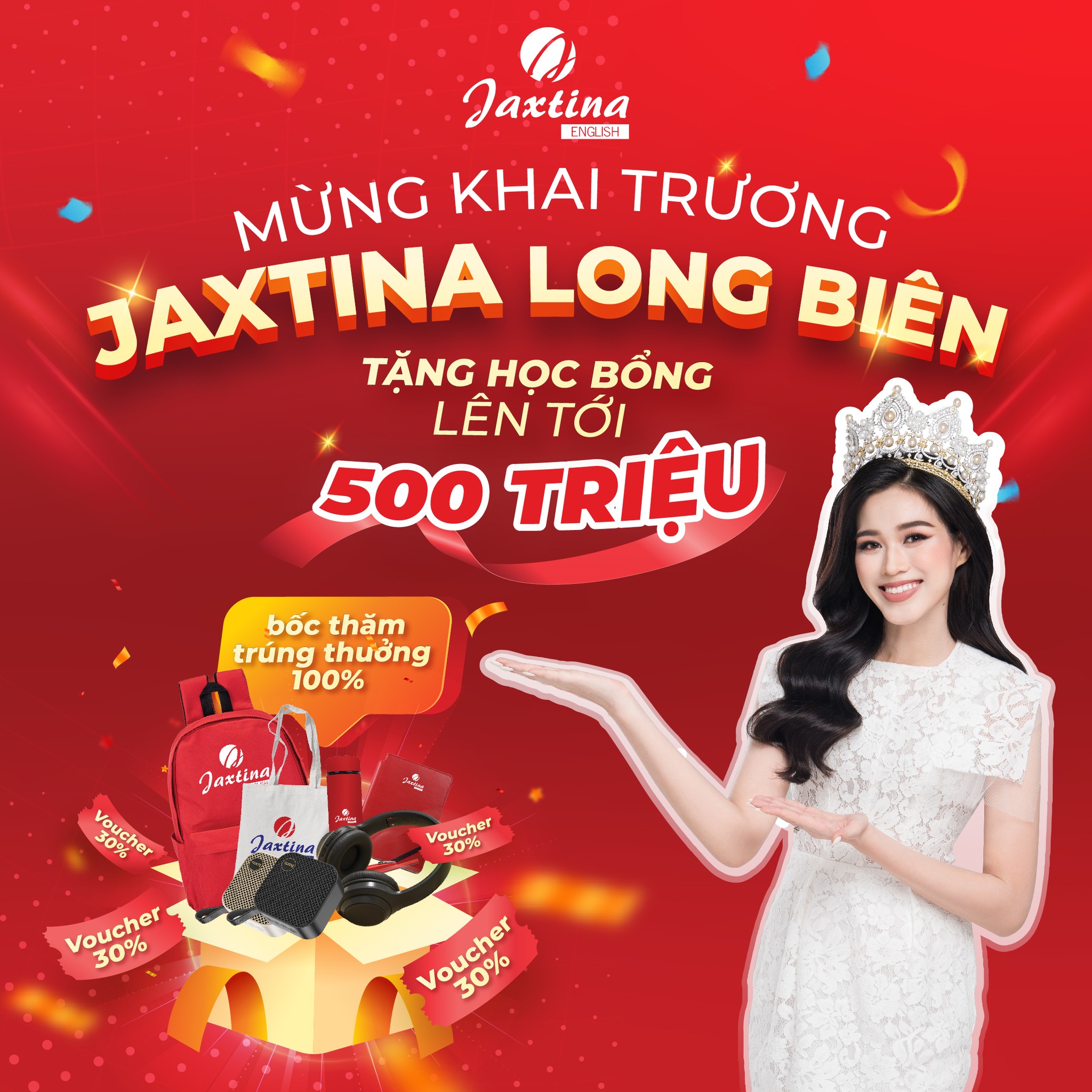 Jaxtina khai trương trung tâm tiếng Anh lớn nhất Quận Long Biên với hàng loạt ưu đãi khủng